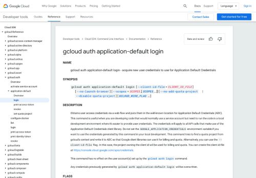 
                            13. gcloud auth application-default login | Cloud SDK | Google Cloud