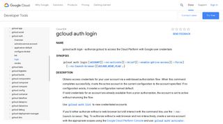 
                            1. gcloud auth login - Google Cloud
