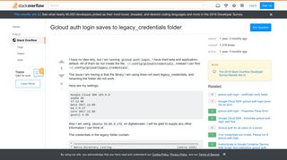
                            6. Gcloud auth login saves to legacy_credentials folder - Stack Overflow