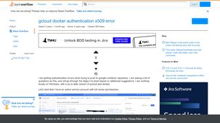 
                            5. gcloud docker authentication x509 error - Stack Overflow