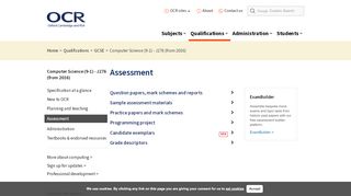 
                            2. GCSE - Computer Science (9-1) - J276 (from 2016) - OCR