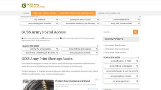 
                            6. GCSS Army Portal Access – GCSS Army Portal Access