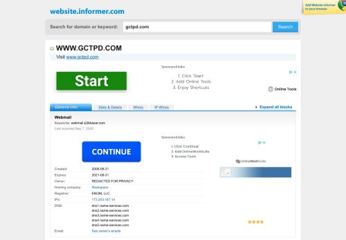 
                            6. gctpd.com at WI. Webmail - Login - Website Informer