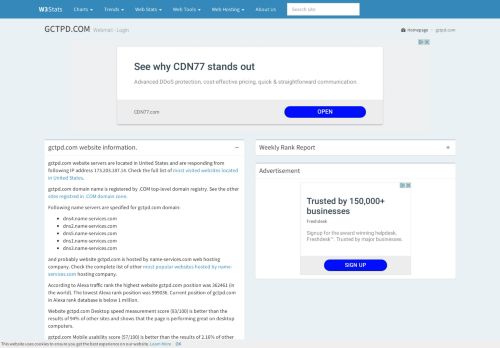 
                            11. gctpd.com: Webmail - Login - W3Stats