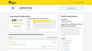 
                            7. gdata.de/shop Bewertungen & Erfahrungen | Trusted Shops