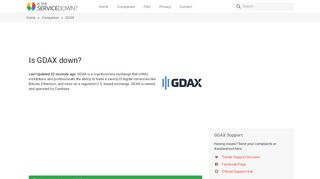 
                            7. GDAX down? Current status and problems - Is The Service Down?