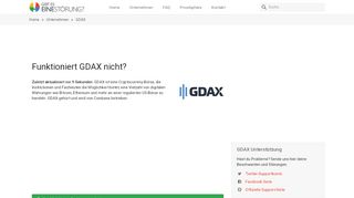 
                            1. GDAX funktioniert nicht? Aktueller Status und Probleme - Gibt es ...