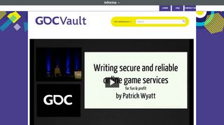 
                            4. GDC Vault - Writing Server and Network Code for Your Online Game