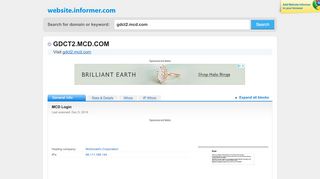 
                            3. gdct2.mcd.com at Website Informer. MCD Login. Visit Gdct 2 MCD.