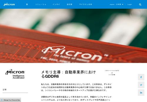 
                            8. メモリ主導：自動車業界におけるGDDR6 - Micron Technology