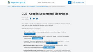 
                            2. GDE - Gestión Documental Electrónica | Argentina.gob.ar