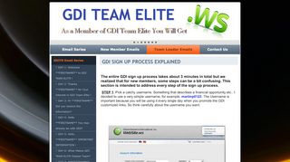 
                            4. GDI SIGN UP PROCESS EXPLAINED