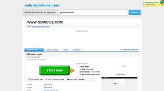 
                            9. gdinside.com at WI. GDInside - Login - Website Informer