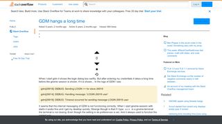 
                            10. GDM hangs a long time - Stack Overflow