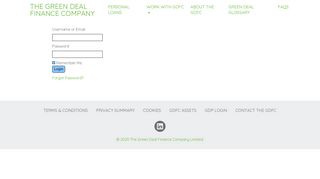 
                            8. GDP Secure area login | The Green Deal Finance Company