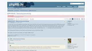 
                            11. GDPR/DSGVO - Datenschutzverordnung - Seite 25 - phpBB.de