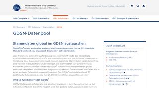 
                            3. GDSN-Datenpool - GS1 Germany