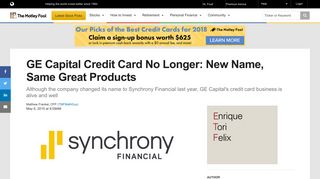 
                            9. GE Capital Credit Card No Longer: New Name, Same Great Products ...