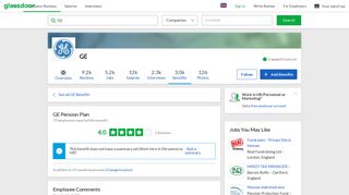 
                            7. GE Employee Benefit: Pension Plan | Glassdoor.co.uk