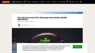 
                            8. Gear Sport im ersten Test: Samsungs wasserdichte Spotify ... - Netzwelt