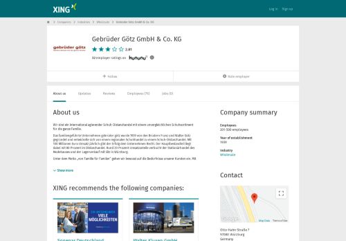 
                            13. Gebrüder Götz GmbH & Co. KG als Arbeitgeber | XING Unternehmen