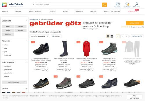 
                            2. gebrueder-goetz.de Online Shop gebrüder götz - Ladenzeile