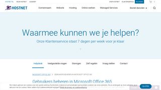 Gebruikers beheren in Microsoft Office 365 - Hostnet