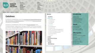
                            6. Gebühren - Badische Landesbibliothek
