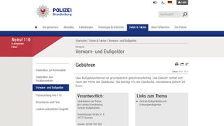 
                            13. Gebühren | Verwarn- und Bußgelder | Polizei Brandenburg