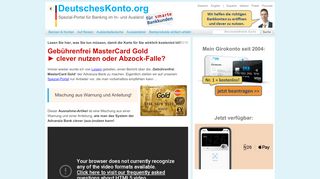 
                            8. Gebührenfrei MasterCard Gold clever nutzen oder Abzock-Falle?
