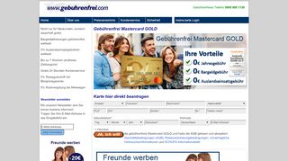 
                            2. Gebührenfrei Mastercard GOLD - www.gebuhrenfrei.com | Home