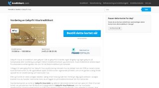 
                            10. Gebyrfri Visa kredittkort (Søk her) | Kredittkort.com
