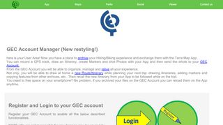 
                            5. GEC Account - Share and archive your outdoor experiences. - Terra Map