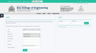 
                            7. GEC Goa, Employee, Login - Goa College of Engineering