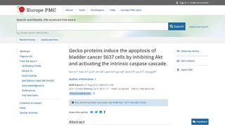 
                            9. Gecko proteins induce the apoptosis of bladder cancer 5637 cells by ...