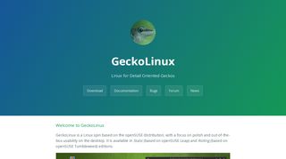 
                            13. GeckoLinux - Linux for Detail Oriented Geckos