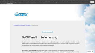
                            2. GeCOTime® Zeiterfassung - gecosofts Webseite!