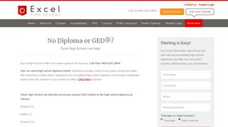
                            8. GED Online Prep, High School Diploma Online - Excel High School