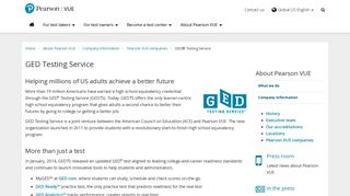 
                            12. GED Testing Service :: Pearson VUE