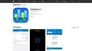 
                            9. Geekbench 4 on the App Store - iTunes - Apple