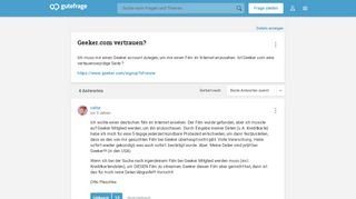 
                            3. Geeker.com vertrauen? (Sicherheit) - Gutefrage