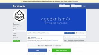 
                            11. Geeknism - Posts | Facebook