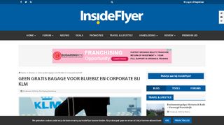 
                            12. Geen gratis bagage voor BlueBiz en Corporate bij KLM - InsideFlyer NL