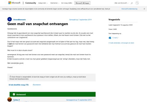 
                            12. Geen mail van snapchat ontvangen - Microsoft Community