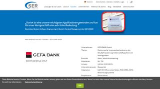 
                            8. GEFA BANK GmbH - SER Österreich