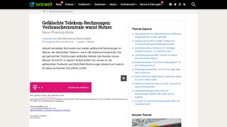 
                            6. Gefälschte Telekom-Rechnungen: Verbraucherzentrale warnt Nutzer ...