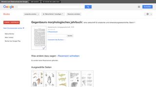 
                            2. Gegenbaurs morphologisches jahrbuch: eine zeitschrift für anatomie ...