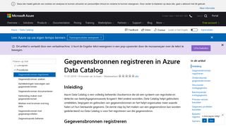 
                            4. Gegevensbronnen registreren in Azure Data Catalog | Microsoft Docs