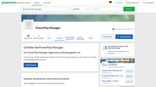 
                            9. Gehalt bei PowerPlay Manager | Glassdoor.de