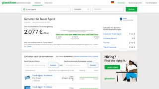 
                            2. Gehalt für Travel Agent | Glassdoor.de